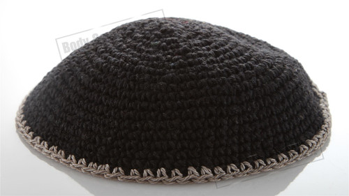 Knitted Black Kippah Yarmulke Tribal Jewish Yamaka Kippa Israel Hat Covering Cap