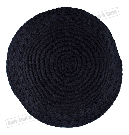 Jewish Modern Holy sacred cupola Yarmulke Classic Black Knitted Kippa Hat Cap