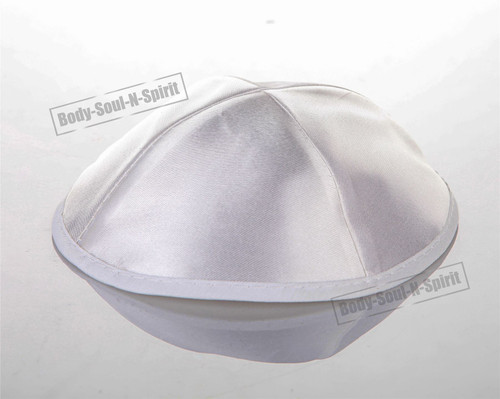 White Satin Kippah Yarmulke Tribal Jewish Yamaka Kippa Israel Hat Covering Cap White Satin Kippah Yarmulke Tribal Jewish Yamaka Kippa Israel Hat Covering Cap
