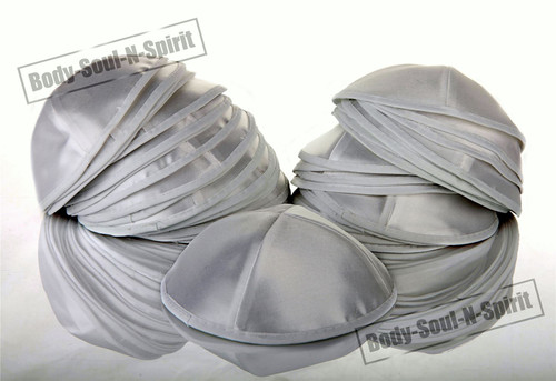 25 White Satin Kippah Yarmulke Tribal Jewish Yamaka Kippa Hat Covering Cap 25 White Satin Kippah Yarmulke Tribal Jewish Yamaka Kippa Hat Covering Cap