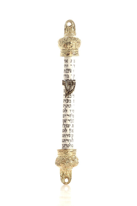 Glass Holy Mezuzah Mezuza Case 7cm Judaica Jewish special Design made in Israel
