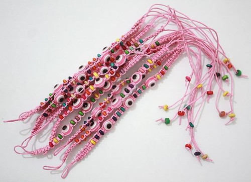 Lot Evil Eye Pink String Ethnic Bracelets Lucky Eye Charm Bead success Bracelet Lot Evil Eye Pink String Ethnic Bracelets Lucky Eye Charm Bead success Bracelet