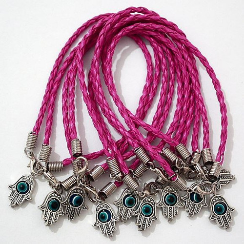 Hamsa Hand String Magenta Evil Eye Lucky Spiritual Bracelets Success Protection Hamsa Hand String Magenta Evil Eye Lucky Spiritual Bracelets Success Protection