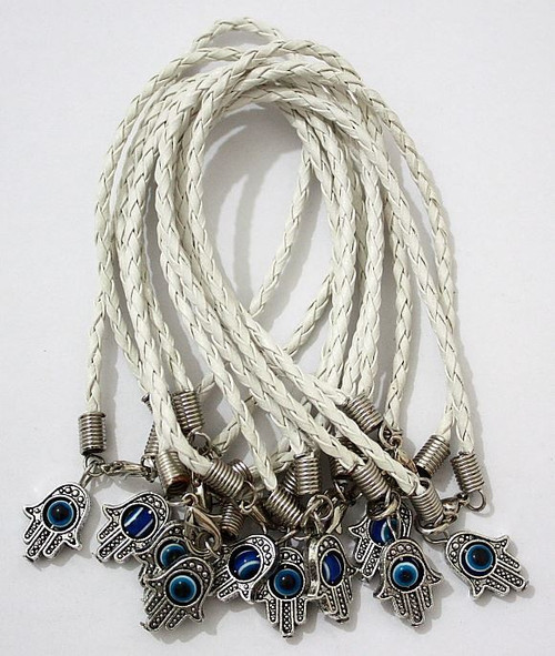 Hamsa Hand String White Evil Eye Lucky Spiritual Bracelets Success Protection