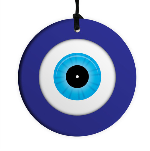 Evil Blue Eye 10CM  Ceramic Wall Hanging Lucky Kaballah judaica Jewish