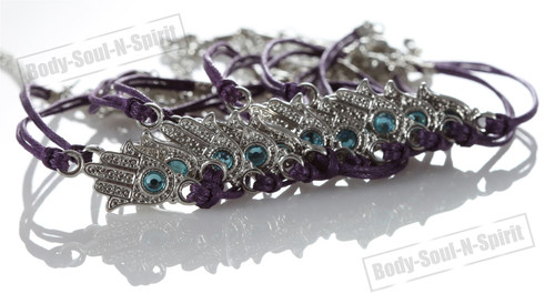 Lot Purple Hamsa Evil Eye Bracelets STRING Kabbalah good Lucky Charm Jewelry Lot Purple Hamsa Evil Eye Bracelets STRING Kabbalah good Lucky Charm Jewelry
