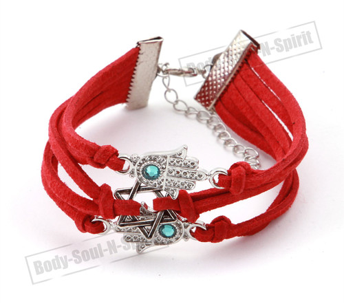 Magen Hamsa spiritual karma STRING Bracelet Kabbalah protection Lucky Success Magen Hamsa spiritual karma STRING Bracelet Kabbalah protection Lucky Success