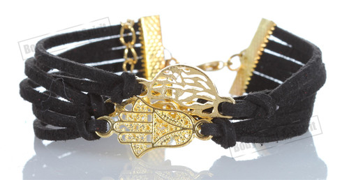 SALE Black 3 STRING Bracelets Kabbalah Mix pendent Hamsa Lucky Charm Jewelry