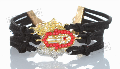 NEW Black 3 STRING Bracelets Kabbalah Mix pendent Hamsa Lucky Charm Jewelry