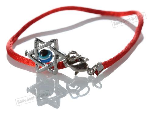 Red String Lucky Charm Bracelet Star of David Pendantt Kabbalah Jewish Jewelry