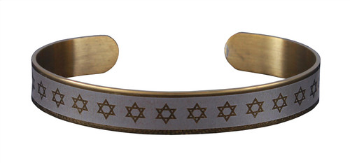 Star of David Holy spiritual Magen gift Bracelet Stainless Wrist cuff Jewish