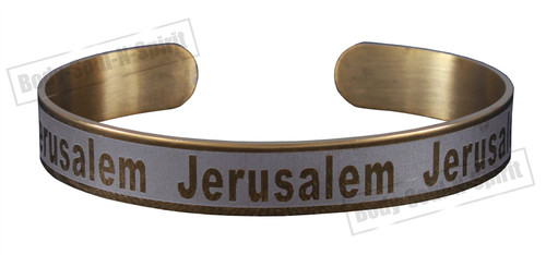 Jerusalem rhodium Bracelet Stainless Wrist cuff Jewish Holy spiritual Kabbalah