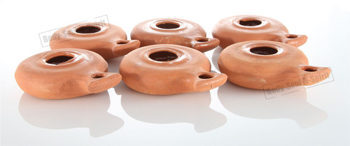 Lot 6 Biblical Replica Ancient Antique Ancient "OIL LAMP" Judaica Hanukkah Gift