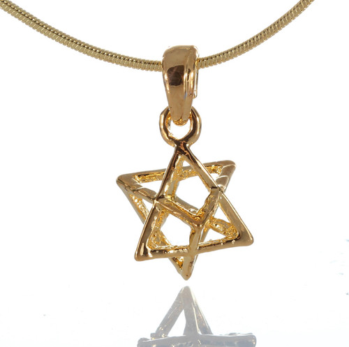 MERKAVA Jewish Star David Lucky Protection Necklace Holy Judaica MERKABA Kabbala