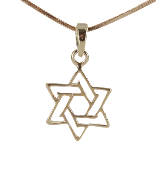 Star of David Lucky charm Pendant modern stylish Jewish Necklace Judaica karma