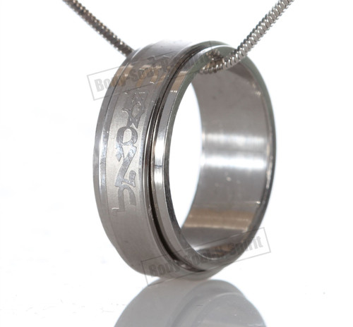 Ring Hoop Circle Pendant Stylish Silver Necklace Fashion Jewelry