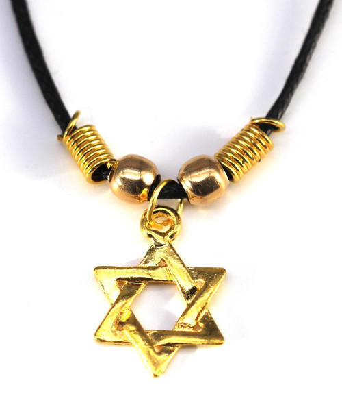Star of David Magen Jewish Lucky charm Pendant String Necklace Judaica Kabbalah Star of David Magen Jewish Lucky charm Pendant String Necklace Judaica Kabbalah