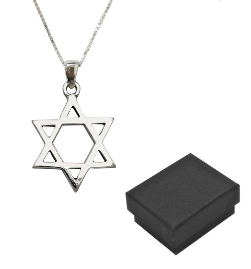 925 Sterling Silver Jewish Stylish Star of David Pendant Spiritual Holy Necklace