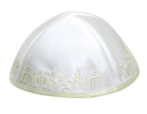 Satin Jerusalem symbol Kippah Jewish Head Cover  Yarmulke Yamaka HOLYLAND Kippa Satin Jerusalem symbol Kippah Jewish Head Cover  Yarmulke Yamaka HOLYLAND Kippa