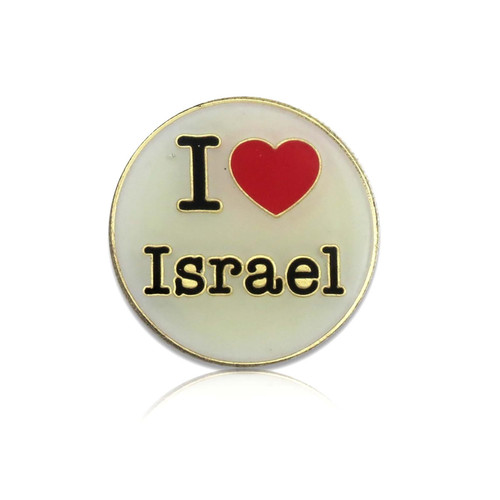'I Love Israel' Button Badges pretty Lapel PIN patriot gift
