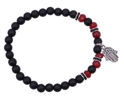 Hamsa Hand Charm Pendant STYLISH Judaica LUCKY MODERN Beades Bangle Bracelet