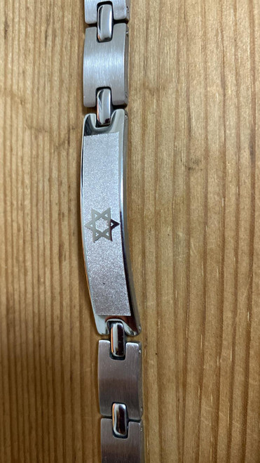 HolyLand Stainless star of david Bracelet Wristband Jewish metal cuff