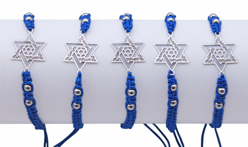 Against evil eye Star of David Bracelet Blue STRING stylish Lucky gift Charm