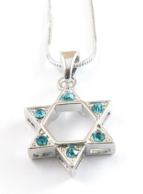 Blue eye Lucky Star of David Pendant Necklace Judaica Kabbala BEST ornament Blue eye Lucky Star of David Pendant Necklace Judaica Kabbala BEST ornament