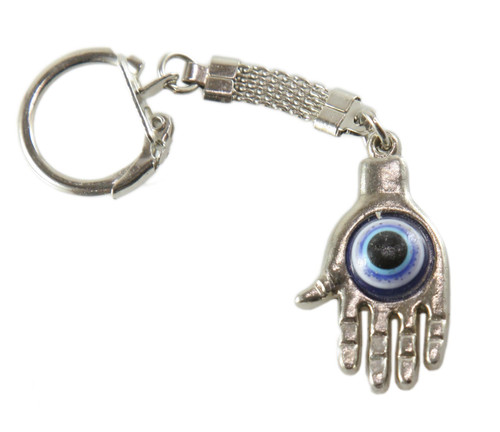 Artistic Hamsa Hand EVIL EYE Key Ring Chain Lucky Amulet Charm Pendant Kabbalah