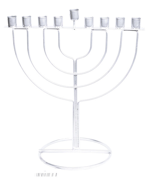 JL Kippha's Gold Jerusalem Candle Holder Decorative Judaica 7 Branch Shalom  Israel Menorah Jewish Festival 10x10cm