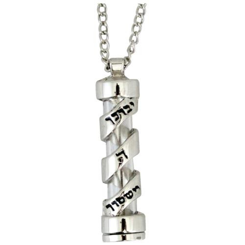 May God bless and keep you Mezuzah Necklace LUCKY charm open protect Pendant