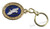 DOVES OF PEACE Blue Hamsa Pendant Gold Color Judaism Judaica Key Ring Chain