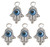 DIY lot of 5 HAMSA HAND "Evil Eye"