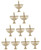 DIY Lot of 10 Gold Plated MENORAH Pendant Israel Jewish Kabbalah Judaica Jewelry