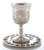 Shabbat JERUSALEM Nickel Wine Kiddush Cup Goblet Israel Judaica Holiday