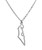 Israel Map Necklace Rhodium Plated Judaica Geometric Accessories Hollyland Gift