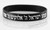 SHEMA ISRAEL Black  Bracelets Jewish Kabbalah Hebrew Rubber Cuff Wristbands