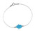 Silver 925 Sky OPAL Lucky Charm Hamsa Hand Evil Eye GENTLE FINE Bracelet