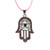 Pink Hamsa Necklace Hand of God Evil Eye Charm Pendant Jewish Judaica Kabbalah Pink Hamsa Necklace Hand of God Evil Eye Charm Pendant Jewish Judaica Kabbalah