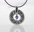 Purple Eye Hamsa Fatima Hand SHEMA ISRAEL Lucky Necklace Charm Pendant Kabbalah