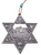 JERUSALEM STAR OF DAVID Lucky Hamsa Pewter plated Judaica Wall Hanging soul Gift