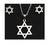 Jewish Star of David Stainless Steel Set Necklace & earrings Fashion Soul Holy gift