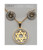 Holyland gift Set Necklace earring Jewish Star of David Stainless Steel Fashion