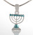 Holy land Lamp Menorah Necklace SKY BEADS LUCKY charm Jewelry Judaica IDEA gift