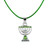 Green Jewish MENORAH Hanukkah lamp Necklace Israel Kabbalah Judaica temple gift