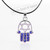 Blue HAMSA "Star of David" Necklace Crystals silver Tone Amulet Pendant Jewish Blue HAMSA "Star of David" Necklace Crystals silver Tone Amulet Pendant Jewish
