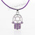 Purple HAMSA "Star of David" Necklace Crystals Amulet Pendant Jewish Purple HAMSA "Star of David" Necklace Crystals Amulet Pendant Jewish