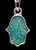 lucky charm opal medallion Hamsa Hand Necklace Protection success Pendant