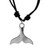 Silver tone Whale's Tail Dolphin tail Pendant Necklace charm elegant evil gift