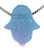 925 Sterling Silver Sky OPAL Hamsa Hand Holy Pendant Women delicate necklace 925 Sterling Silver Sky OPAL Hamsa Hand Holy Pendant Women delicate necklace